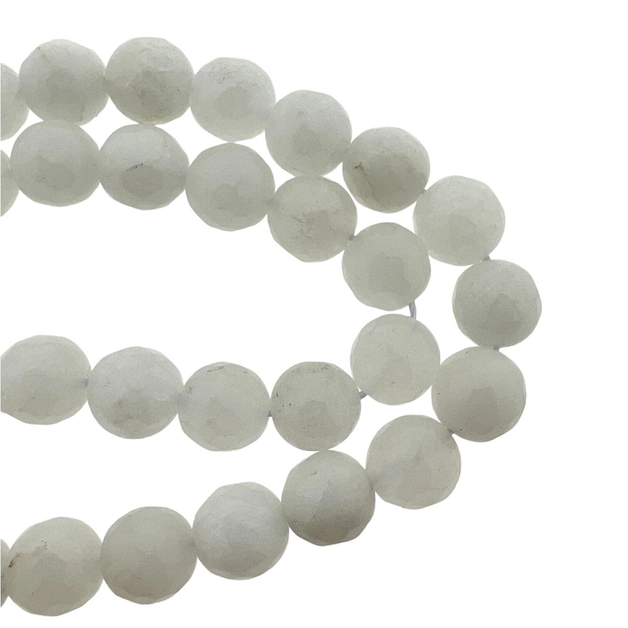 Edelsteen imitatie jade wit 8mm-Kralen-Kraaltjes van Renate