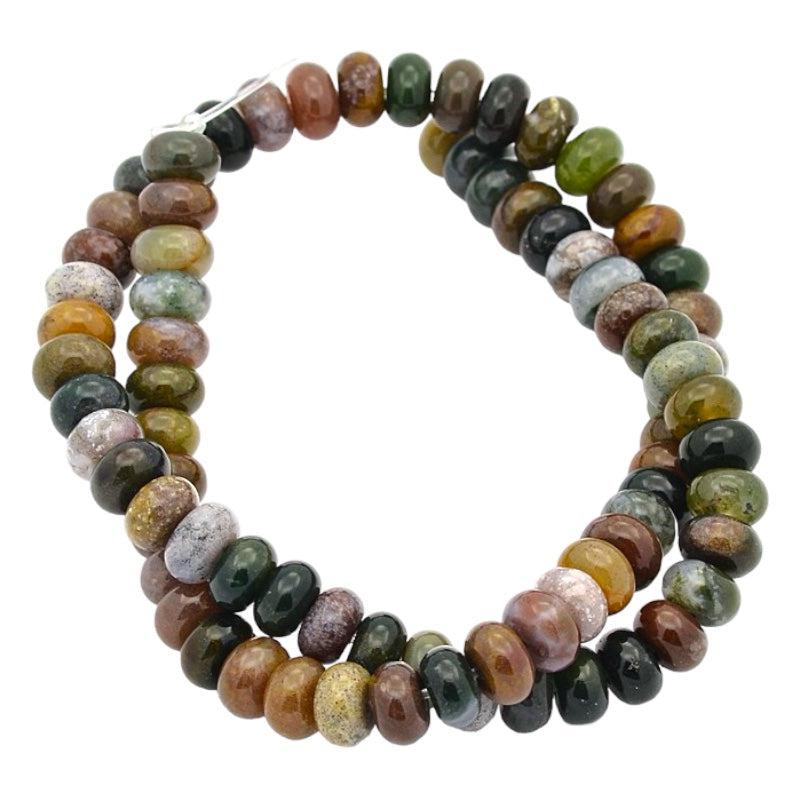 Edelsteen indian agaat rondelle 8mm roze - 8 stuks-Kralen-Kraaltjes van Renate