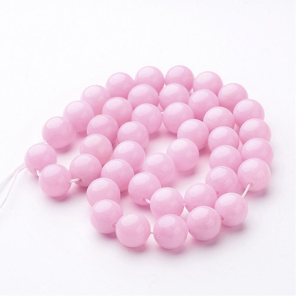 Edelsteen jade Hot Pink 4mm - ± 9,8cm-Kralen-Kraaltjes van Renate