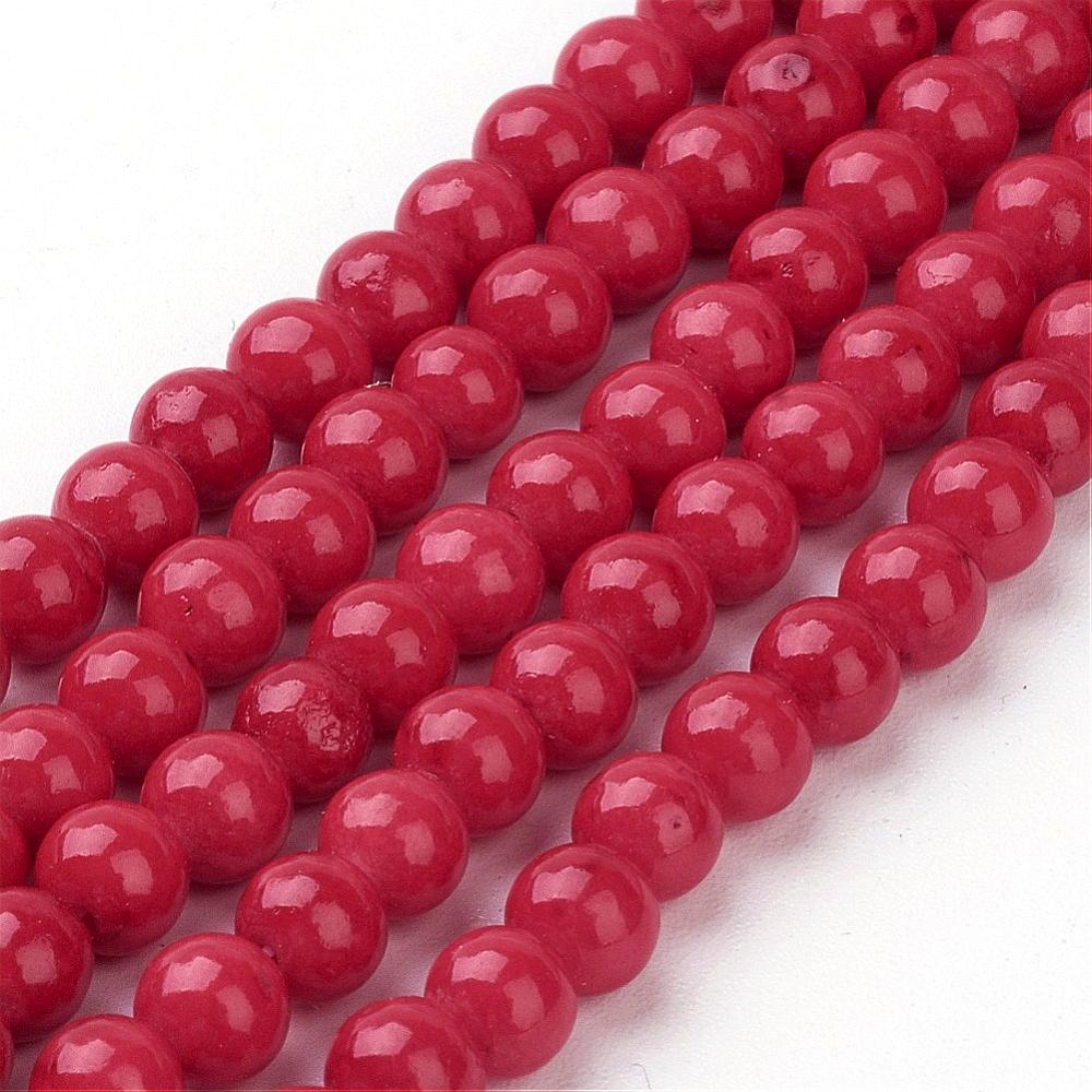 Edelsteen jade Red 4mm - ± 9,8cm-Kralen-Kraaltjes van Renate