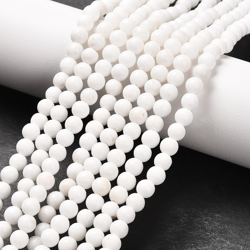 Edelsteen jade White 4mm - ± 9,8cm-Kralen-Kraaltjes van Renate