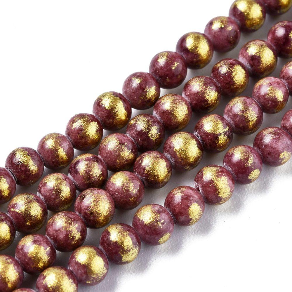 Edelsteen jade bruin goud 4mm - 25 stuks-Kralen-Kraaltjes van Renate
