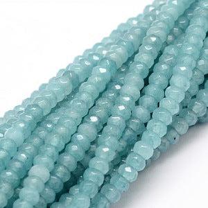 Edelsteen jade lichtblauw rond 4mm - 10 stuks-Kralen-Kraaltjes van Renate