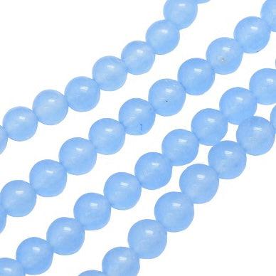 Edelsteen jade light sky blue 6mm- per stuk-Kralen-Kraaltjes van Renate