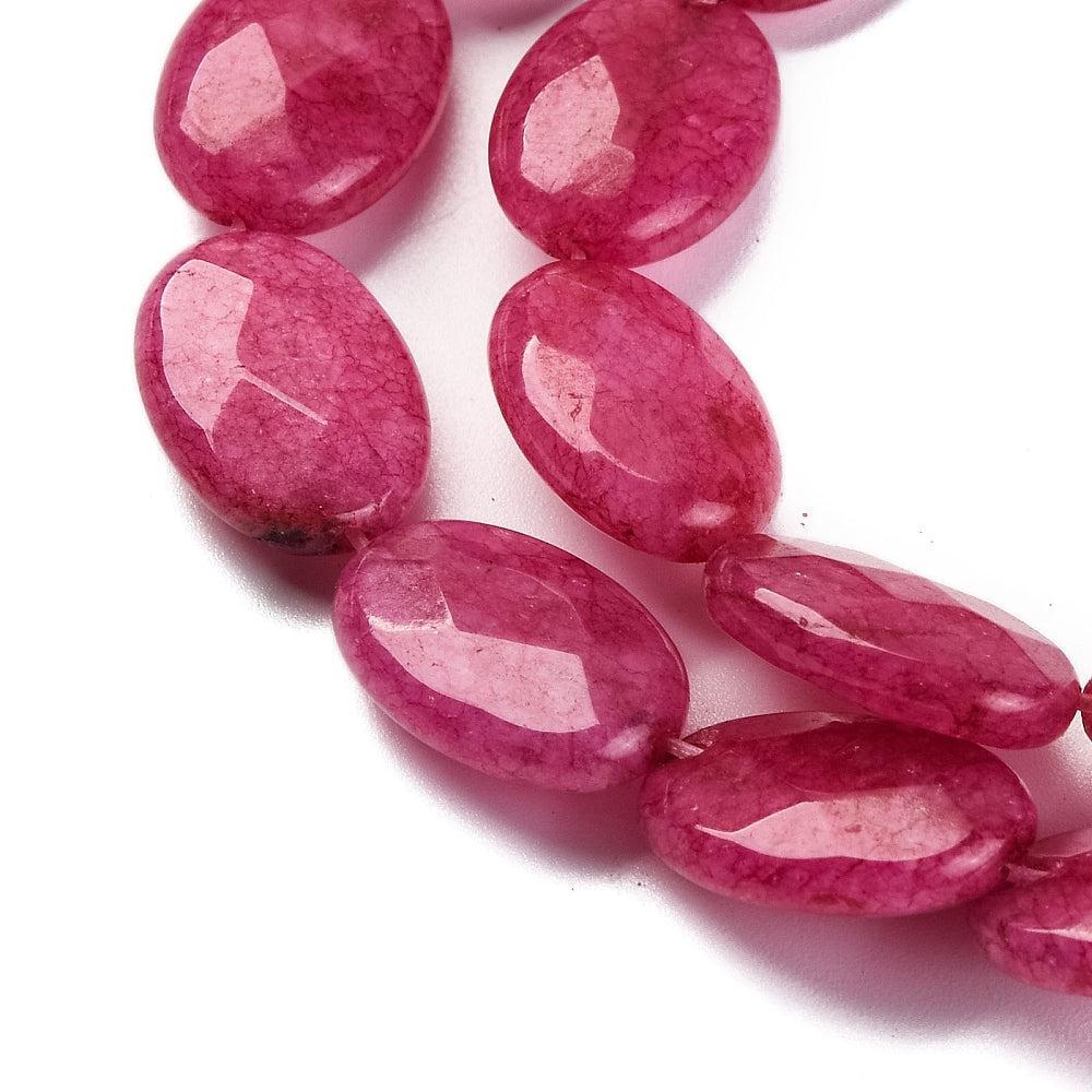 Edelsteen jade pink 15mm- per stuk-Kralen-Kraaltjes van Renate