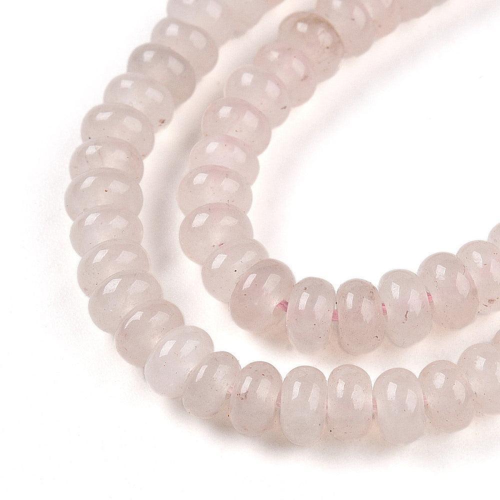 Edelsteen jade rondelle Beige disc 4,5x2,5m- ± 9cm-Kralen-Kraaltjes van Renate