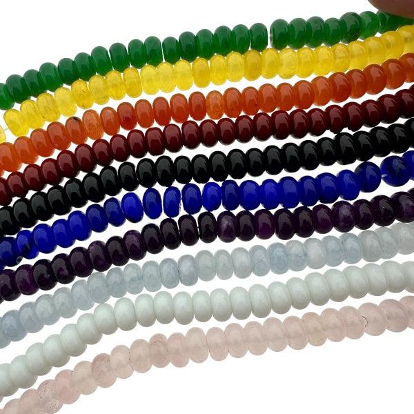 Edelsteen jade rondelle disc 8mm-bedels-Kraaltjes van Renate