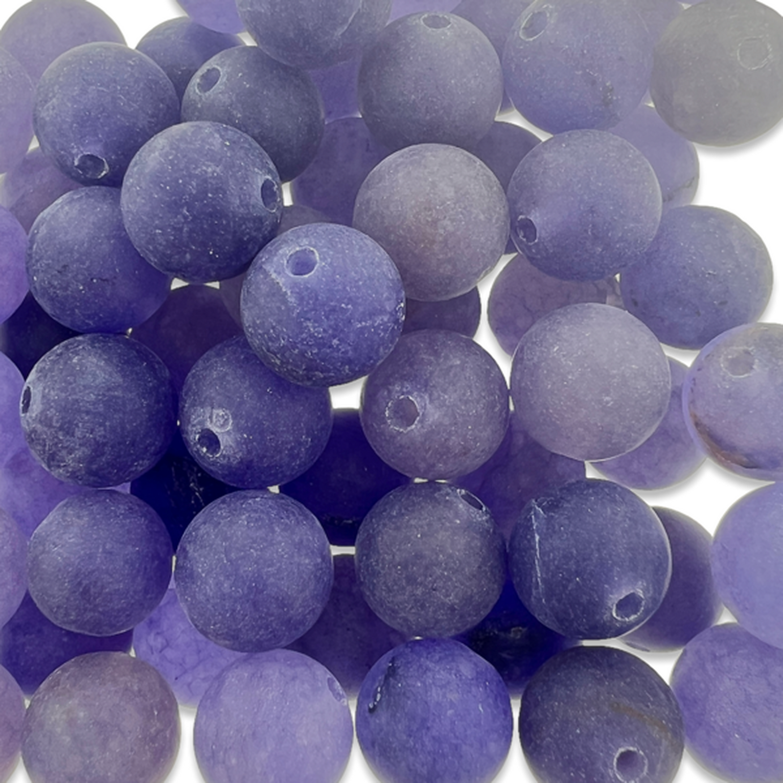 Edelsteen jade slate blue rond 8mm-Kralen-Kraaltjes van Renate
