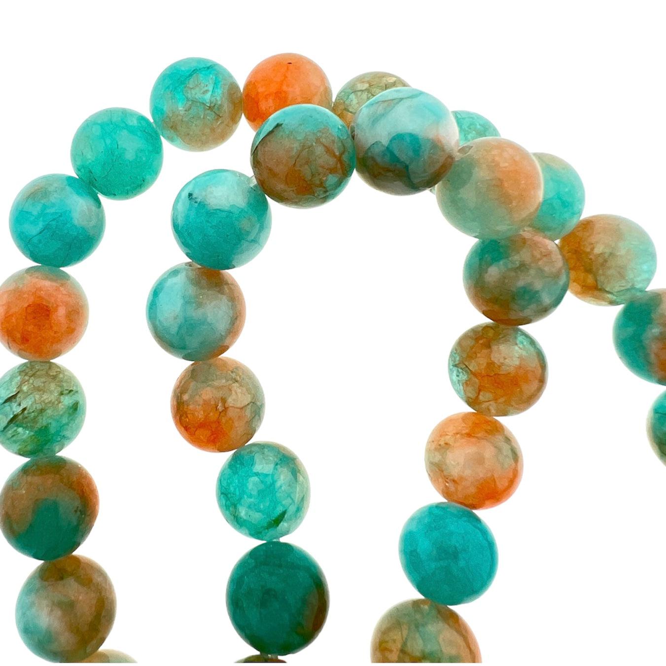 Edelsteen jade turquoise 8mm-Kralen-Kraaltjes van Renate