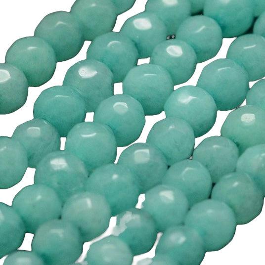 Edelsteen jade turquoise rond 4mm - 10 stuks-Kralen-Kraaltjes van Renate