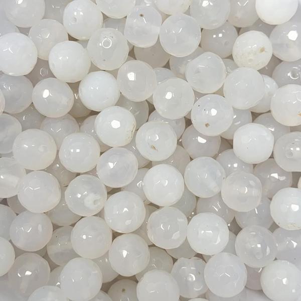 Edelsteen kraal Agaat wit rond 10mm-Kraaltjes van Renate