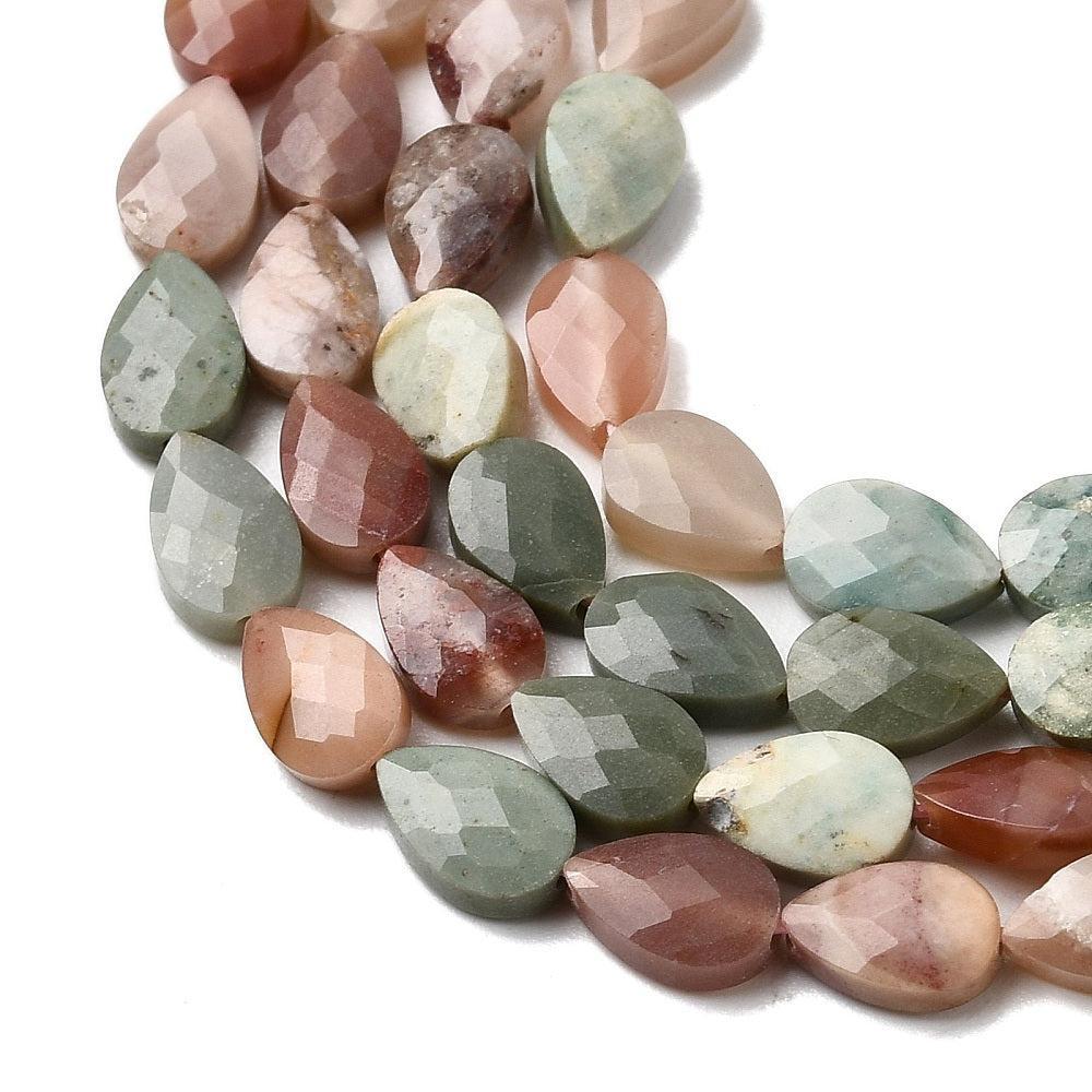 Edelsteen kraal Alashan Agaat Druppel Multicolor 6mm - per stuk kopie-Kralen-Kraaltjes van Renate