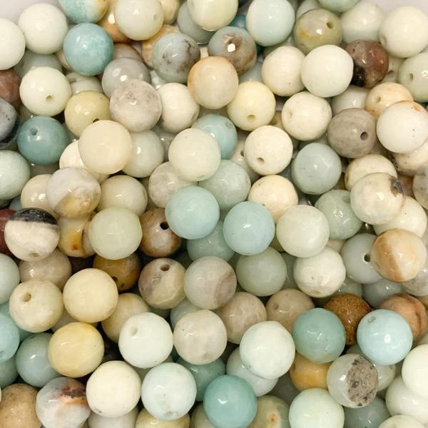 Edelsteen kraal Amazonite rond 8mm-Kraaltjes van Renate