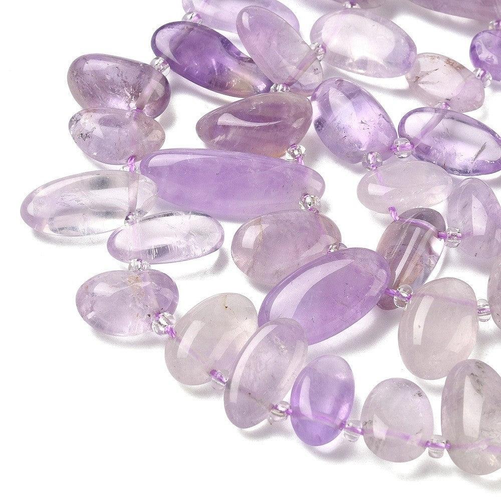 Edelsteen kraal Amethist druppel ±18mm - per stuk-Kralen-Kraaltjes van Renate