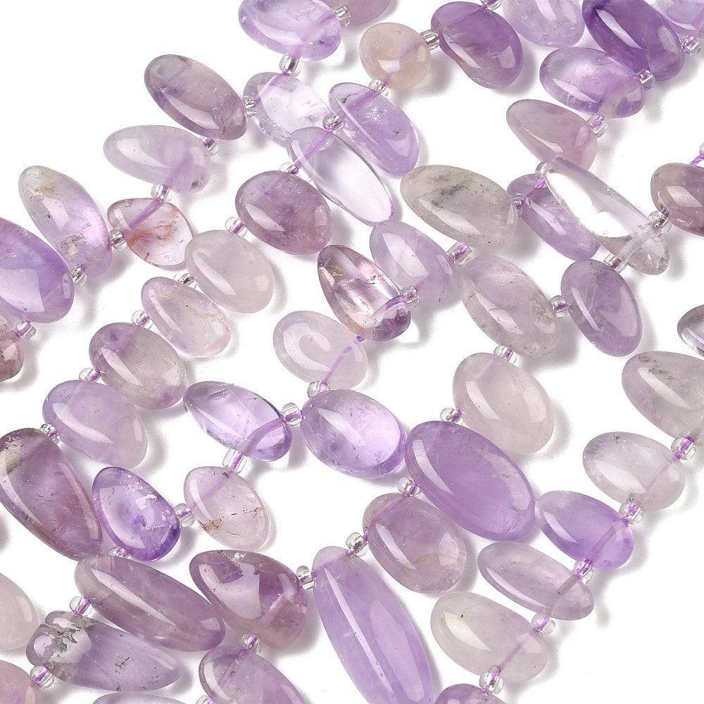 Edelsteen kraal Amethist druppel ±18mm - per stuk-Kralen-Kraaltjes van Renate