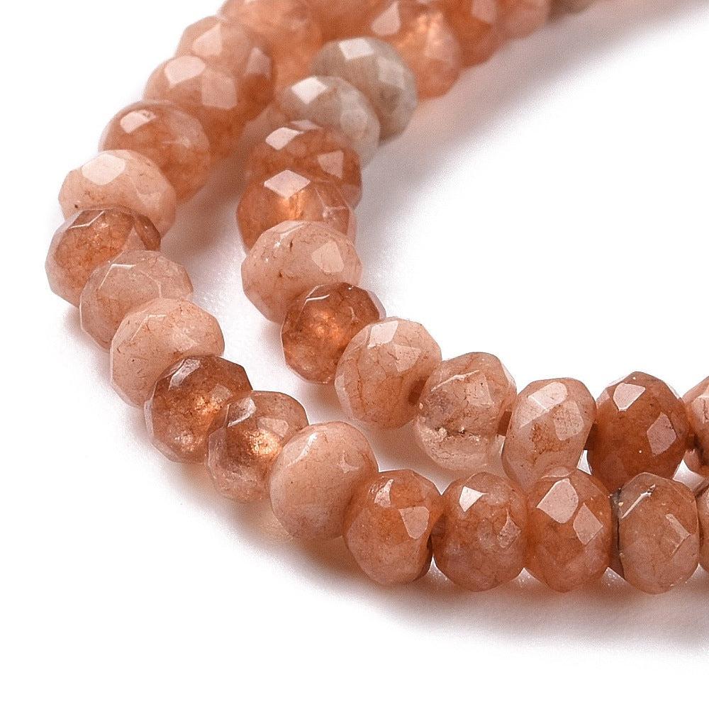 Edelsteen kraal Bruin facet rond 4mm - ± 8cm-Kralen-Kraaltjes van Renate