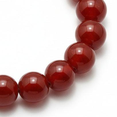 Edelsteen kraal Carneool rond Rood 4mm - per 20 stuks-Kralen-Kraaltjes van Renate