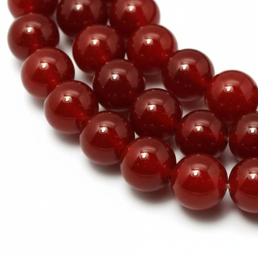 Edelsteen kraal Carneool rond Rood 4mm - per 20 stuks-Kralen-Kraaltjes van Renate