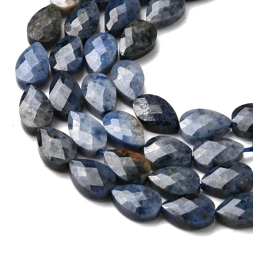 Edelsteen kraal Dumortieriet facet Druppel Blauw 6mm - per stuk vKOPIE-Kralen-Kraaltjes van Renate