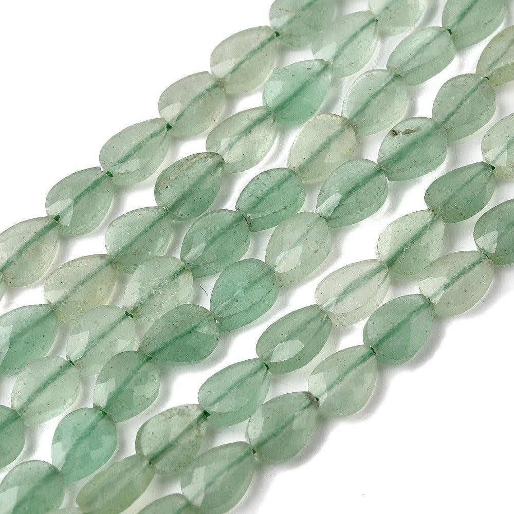 Edelsteen kraal Groene Aventurijn facet Druppel Groen 6mm - per stuk-Kralen-Kraaltjes van Renate