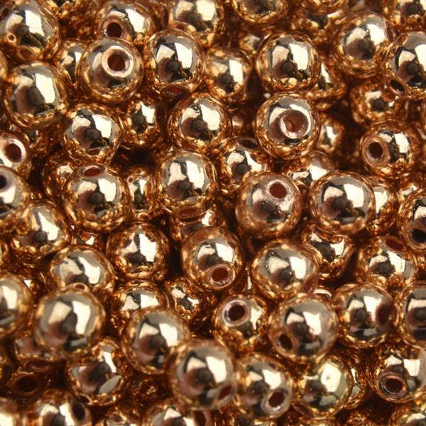 Edelsteen kraal Hematiet light gold plated rond 3mm - 130 stuks-Kraaltjes van Renate
