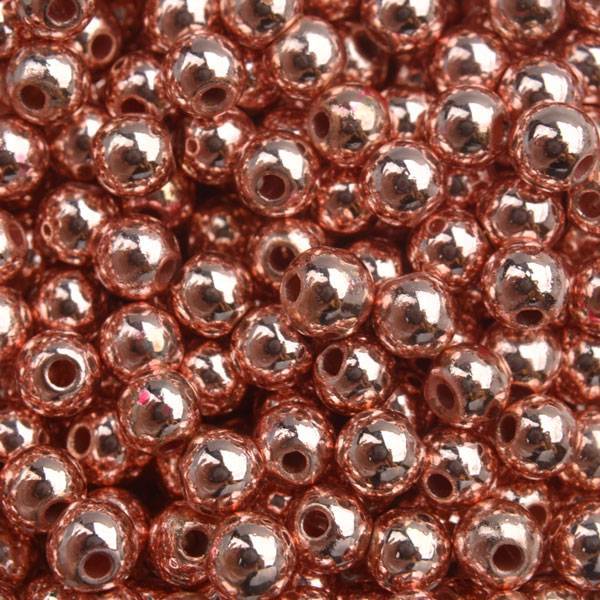 Edelsteen kraal Hematiet rosegold plated rond 2mm - 165 stuks-Kraaltjes van Renate