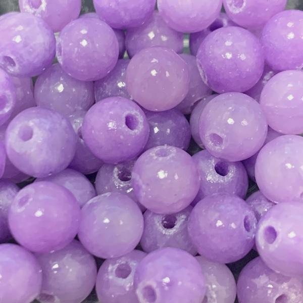 Edelsteen kraal Jade blue violet 6mm - 10 stuks-Kraaltjes van Renate