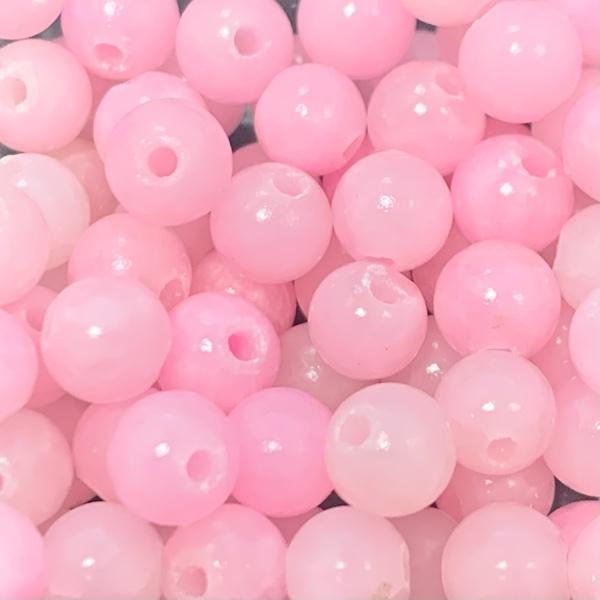 Edelsteen kraal Jade hot pink 6mm - 10 stuks-Kraaltjes van Renate