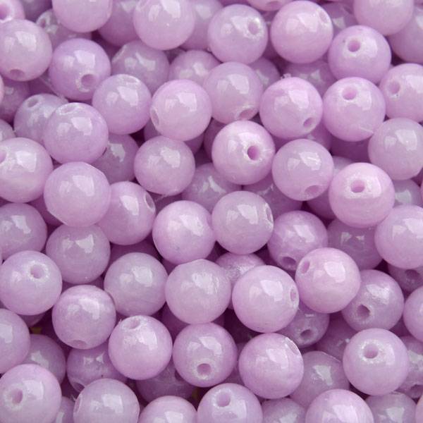 Edelsteen kraal Jade light amethyst rond 6mm - 10 stuks-Kraaltjes van Renate
