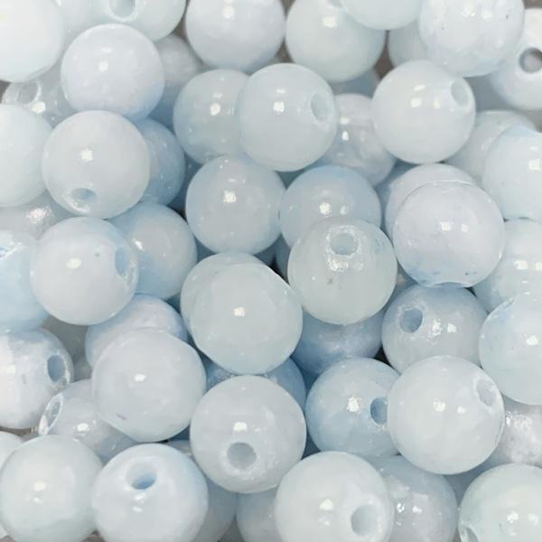Edelsteen kraal Jade light blue 6mm - 10 stuks-Kraaltjes van Renate