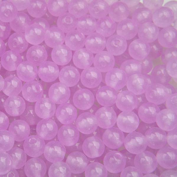 Edelsteen kraal Jade light orchid rond 6mm - 10 stuks-Kraaltjes van Renate