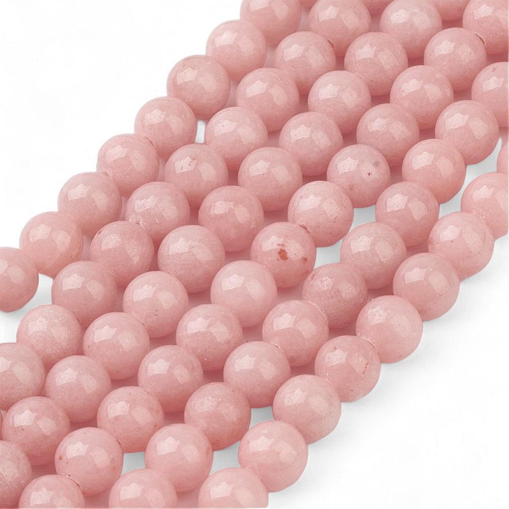 Edelsteen kraal Jade light salmon rond 6mm - 15 stuks-Kralen-Kraaltjes van Renate