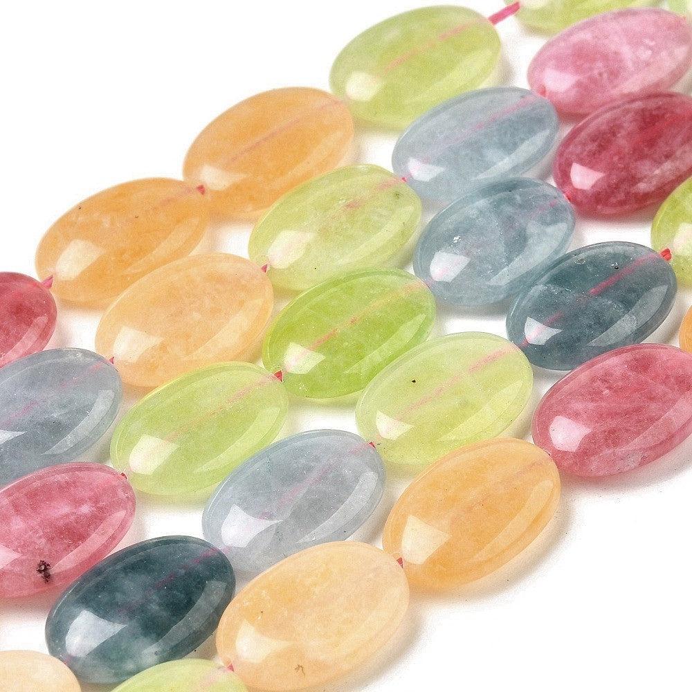Edelsteen kraal Jade ovaal 18x13mm - per stuk-Kralen-Kraaltjes van Renate