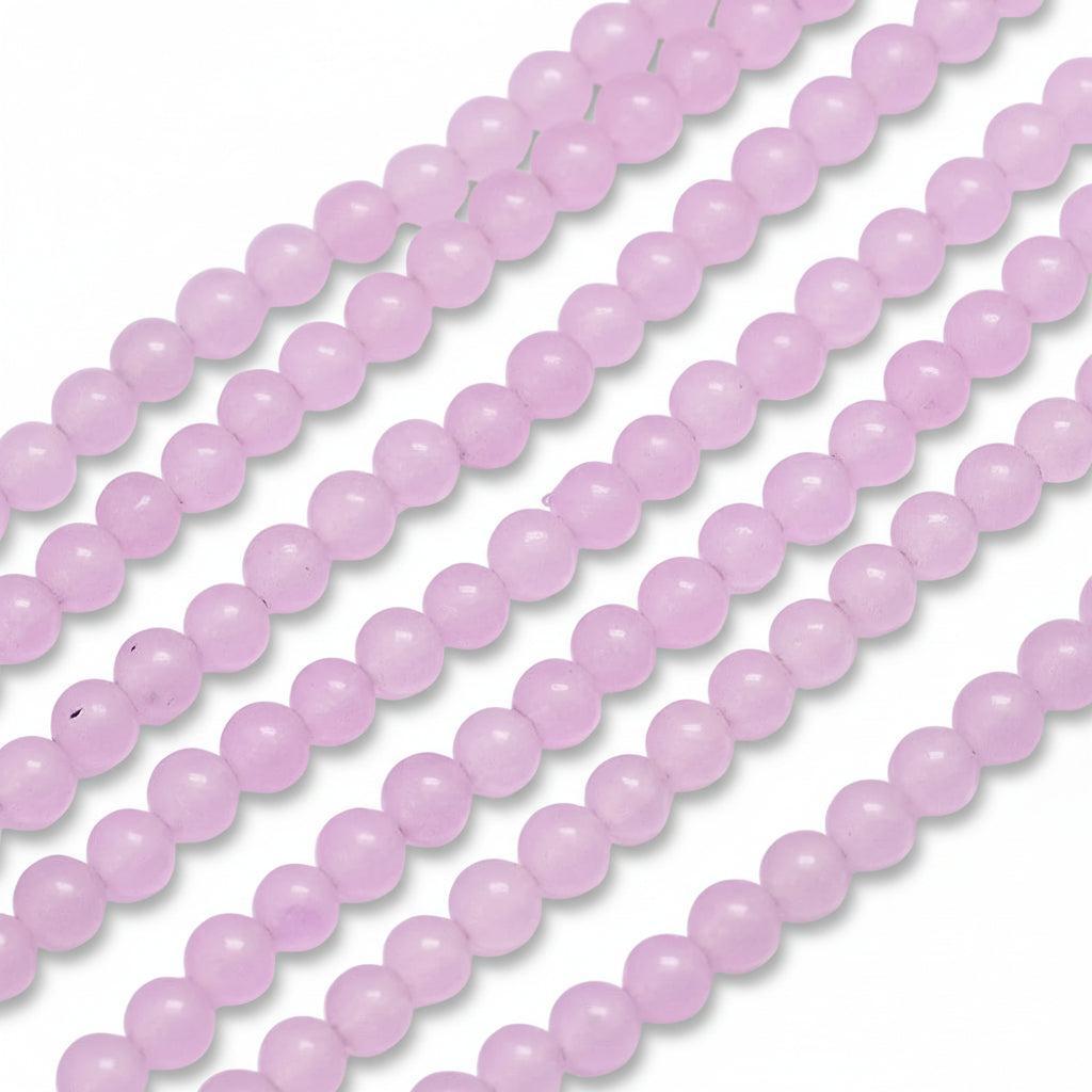 Edelsteen kraal Jade rond Lila paars 4mm - ±20 stuks kopie-Kralen-Kraaltjes van Renate