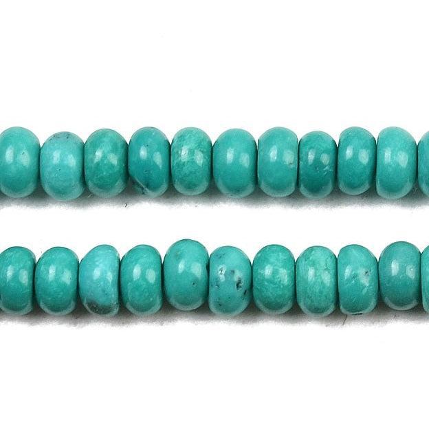 Edelsteen kraal Magneziet Rondel Teal 4x2mm - per 20 stuks-Kralen-Kraaltjes van Renate