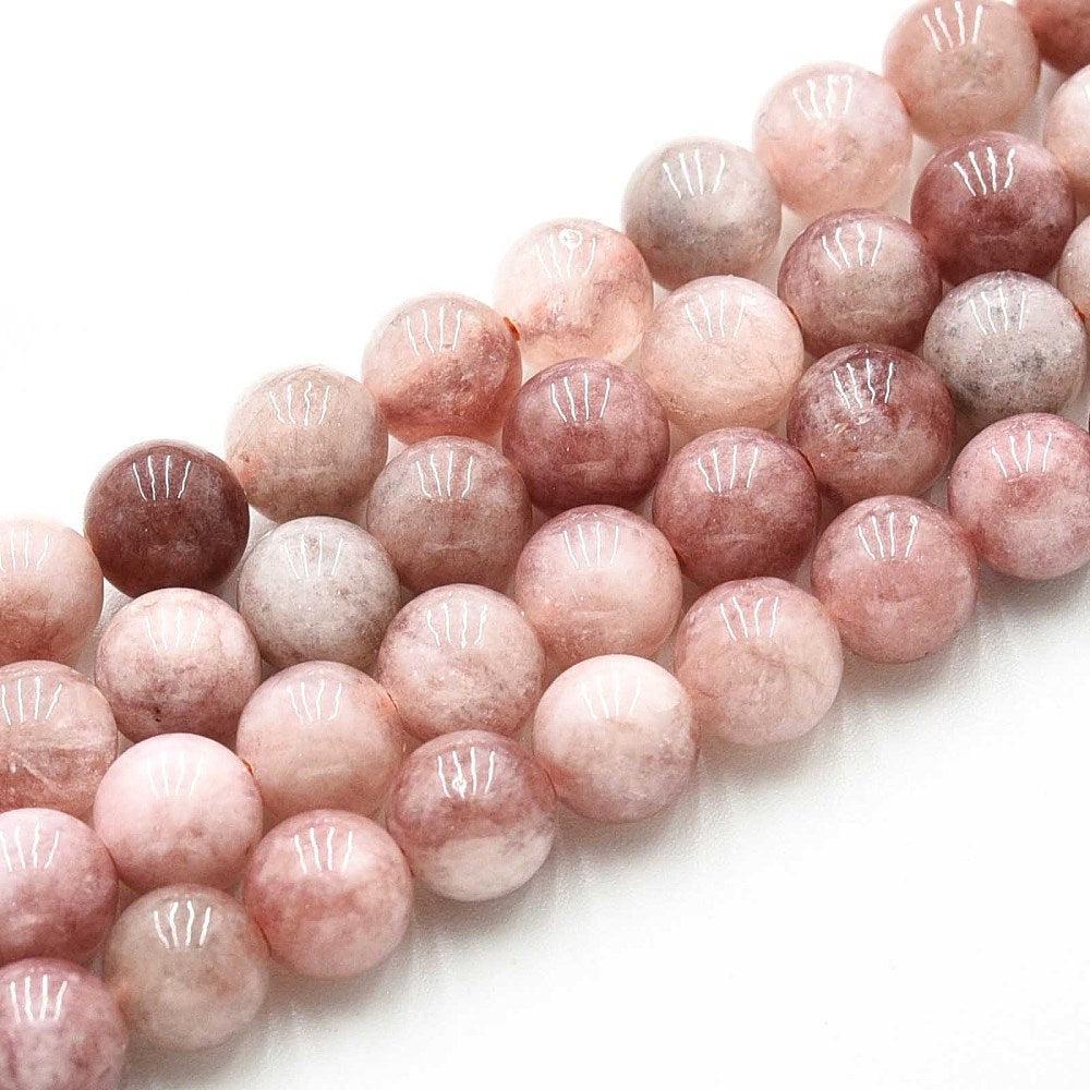 Edelsteen kraal Quartz Beige Roze 6mm - 15 stuks-Kralen-Kraaltjes van Renate