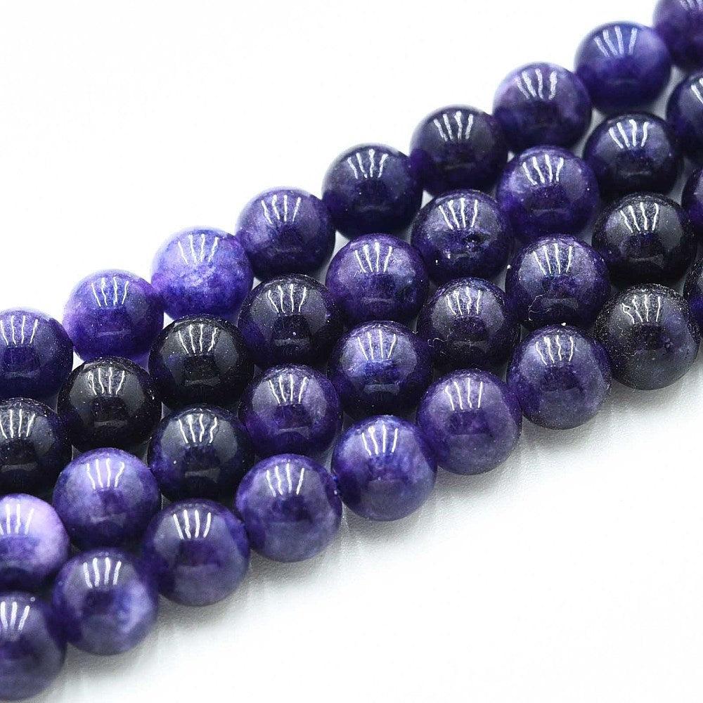 Edelsteen kraal Quartz Donker Blauw 6mm - 15 stuks-Kralen-Kraaltjes van Renate