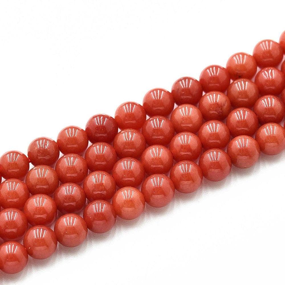 Edelsteen kraal Quartz Koraalrood 6mm - 15 stuks-Kralen-Kraaltjes van Renate