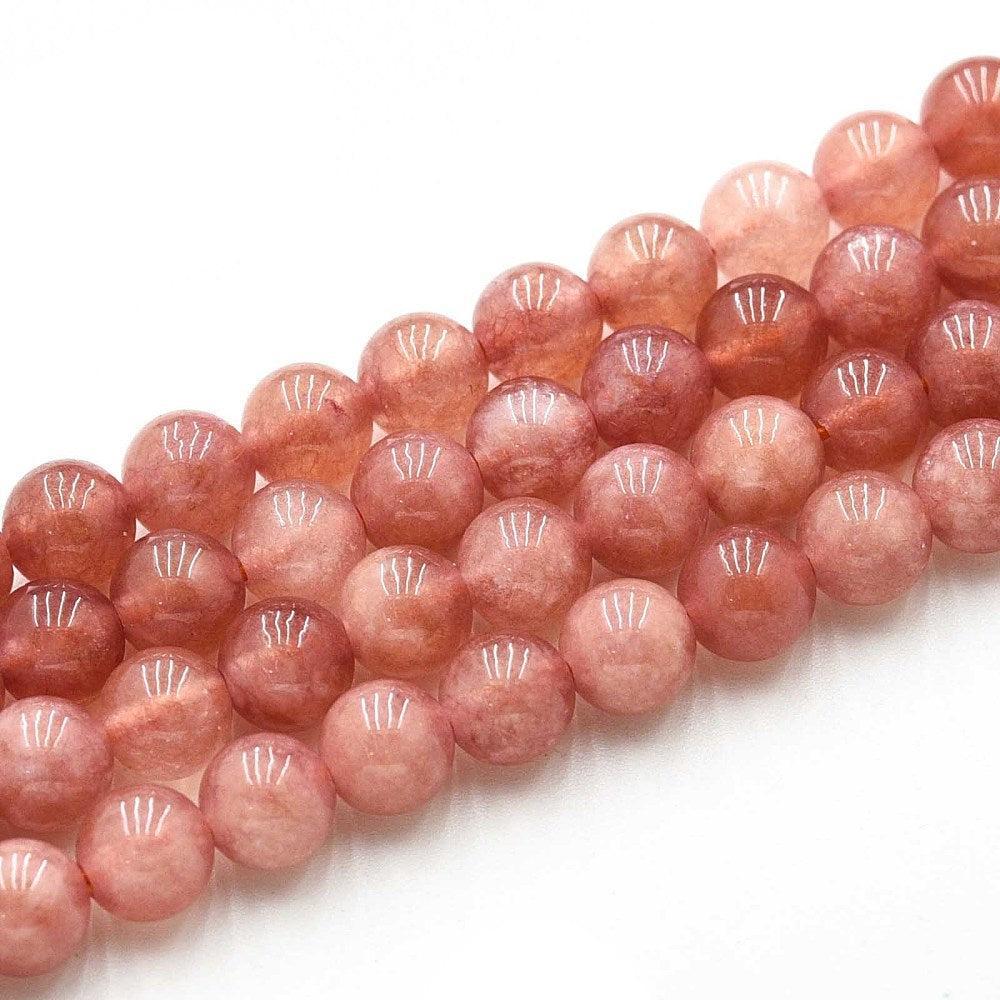 Edelsteen kraal Quartz Oudroze 6mm - 15 stuks-Kralen-Kraaltjes van Renate