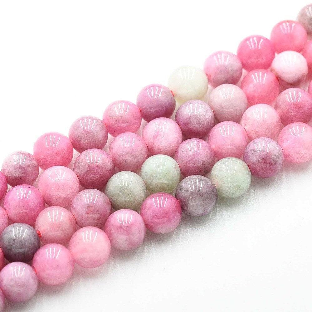 Edelsteen kraal Quartz Roze Groen 6mm - 15 stuks-Kralen-Kraaltjes van Renate