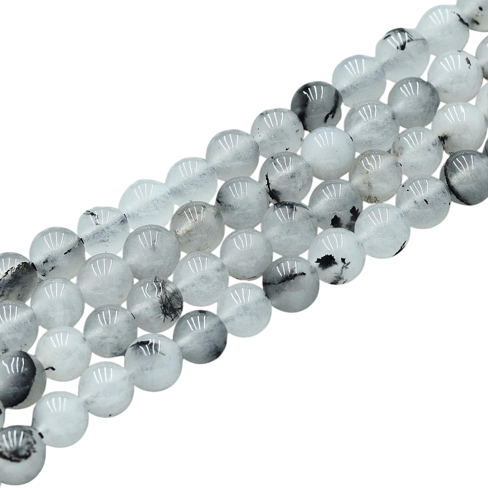 Edelsteen kraal Quartz Wit 6mm - 15 stuks-Kralen-Kraaltjes van Renate