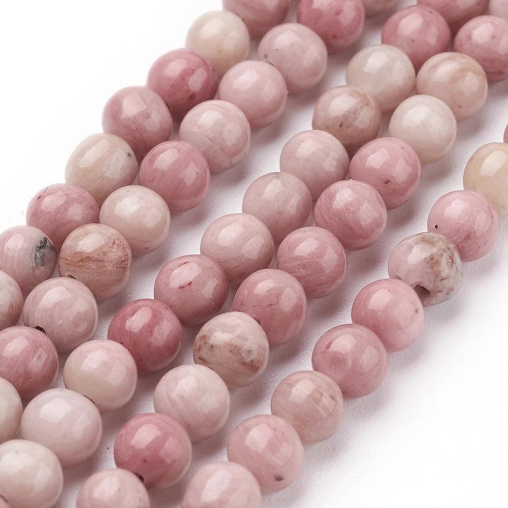 Edelsteen kraal Rhodochrosite Rond Roze 4mm - ±20 stuks kopie-Kralen-Kraaltjes van Renate