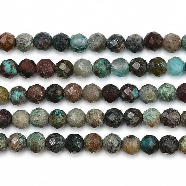 Edelsteen kraal Rond Chrysocolla Blauw Groen 3.5mm - 20 stuks-Kraaltjes van Renate