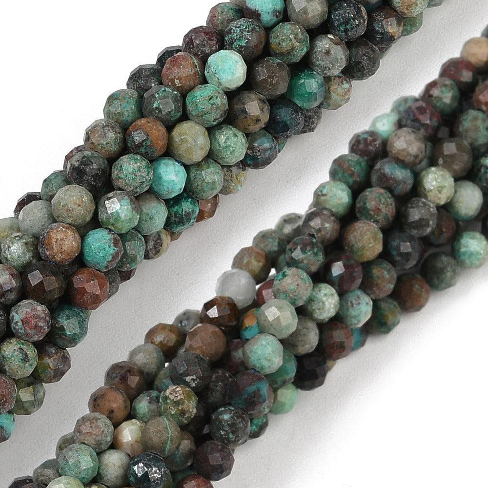 Edelsteen kraal Rond Chrysocolla Blauw Groen 3.5mm - 20 stuks-Kraaltjes van Renate