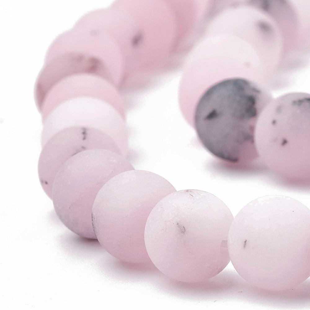 Edelsteen kraal Rond Jasper Mat Roze 6mm - 15 stuks-Kraaltjes van Renate