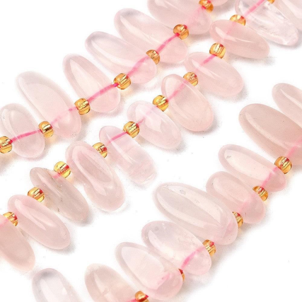 Edelsteen kraal Rose Quartz nugget ±13mm - per stuk-Kralen-Kraaltjes van Renate