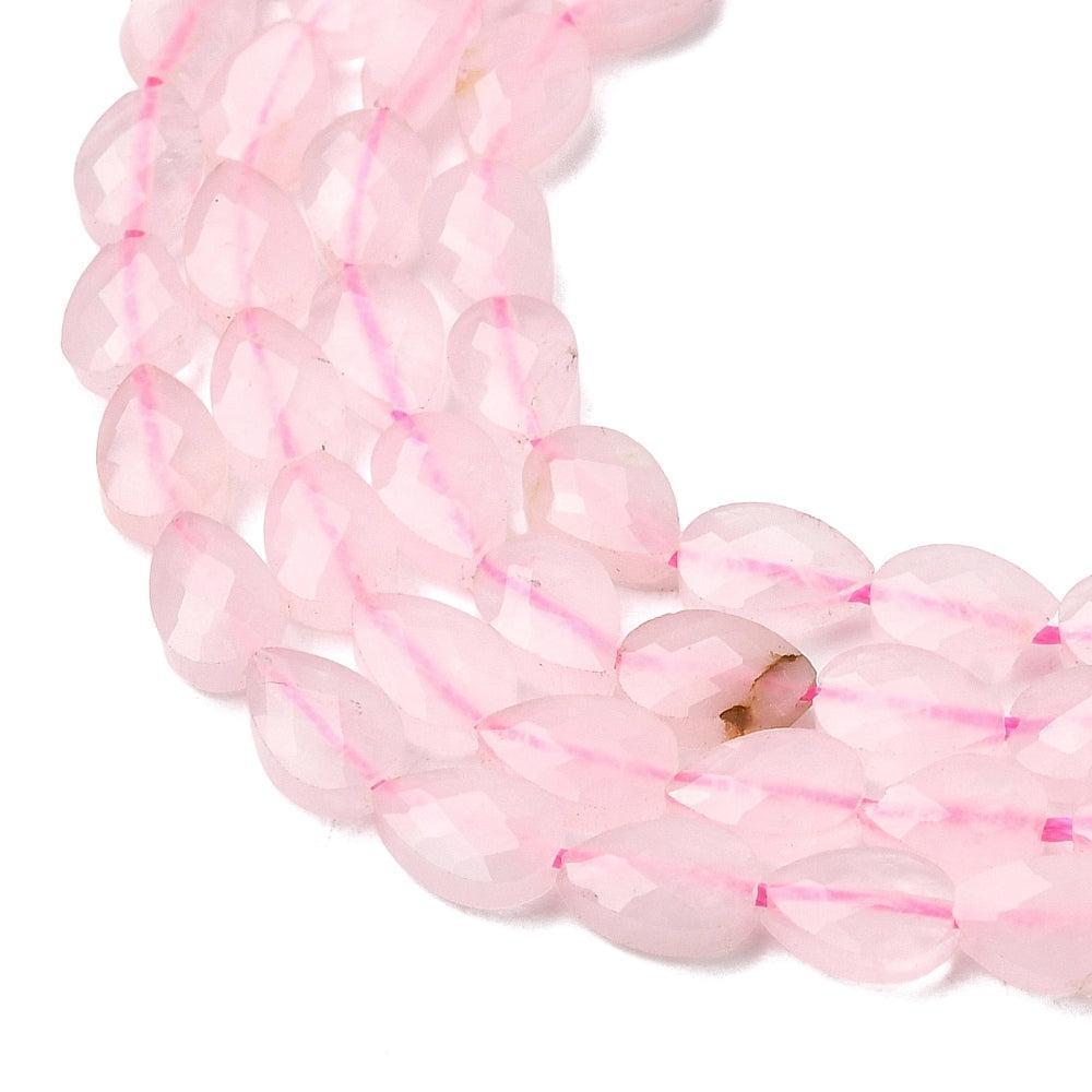 Edelsteen kraal Roze Kwarts facet Druppel Roze 6mm - per stuk-Kralen-Kraaltjes van Renate