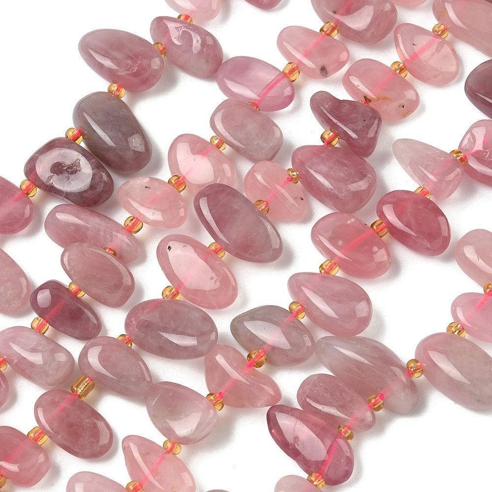 Edelsteen kraal Rose Quartz druppel ±18mm - per stuk-Kralen-Kraaltjes van Renate