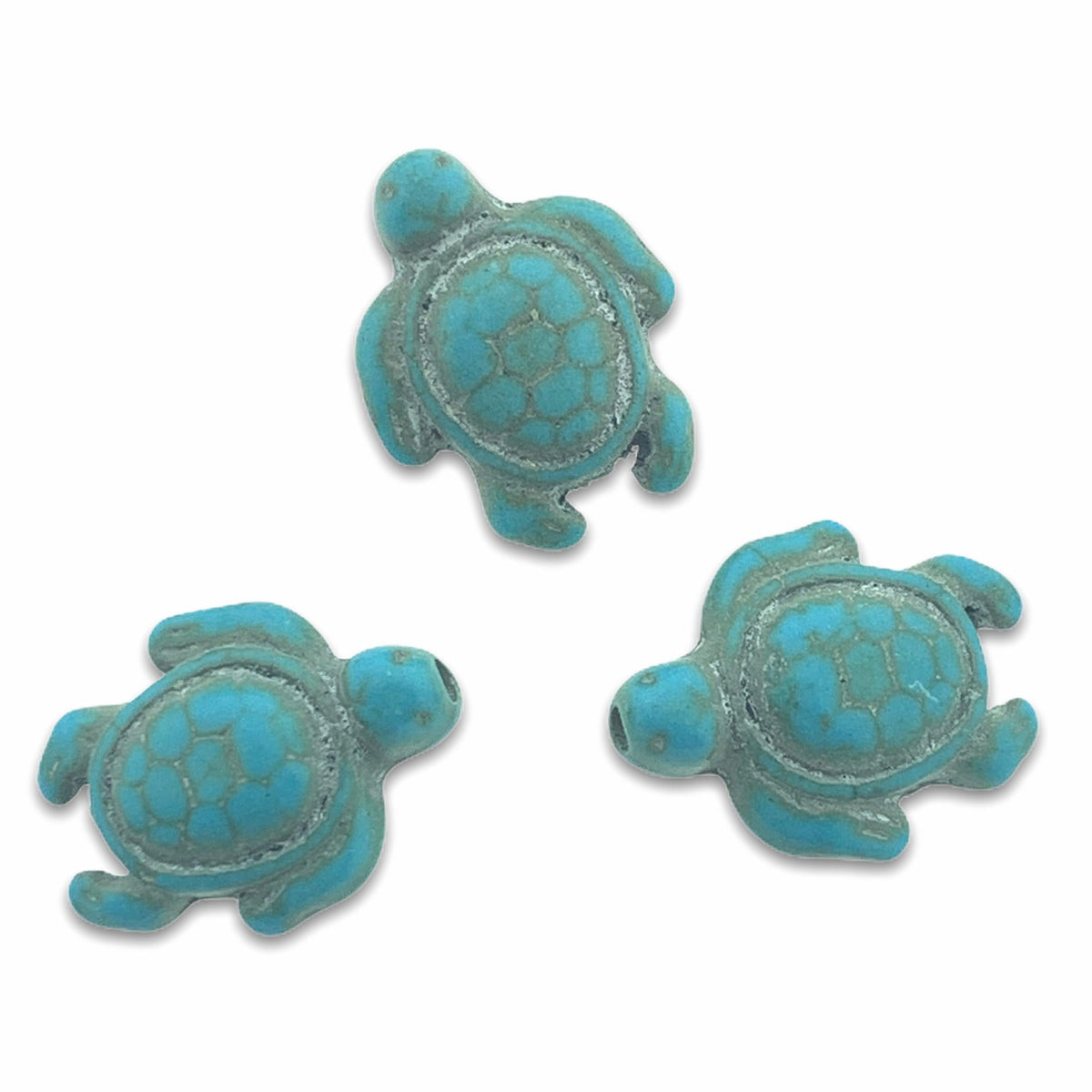 Edelsteen kraal Schildpad turquoise 17x14mm-Kraaltjes van Renate