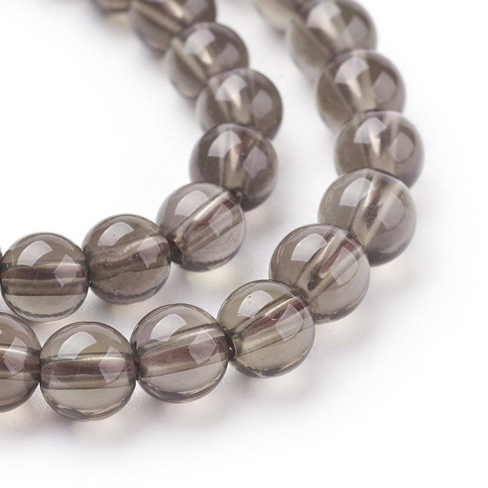 Edelsteen kraal Smokey Quartz rond 4mm - 15 stuks-Kralen-Kraaltjes van Renate
